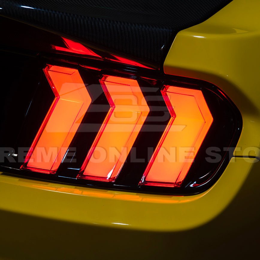 Mustang S550 EURO RGB Sequential LED XB Clear Rear Taillights 2015-2023