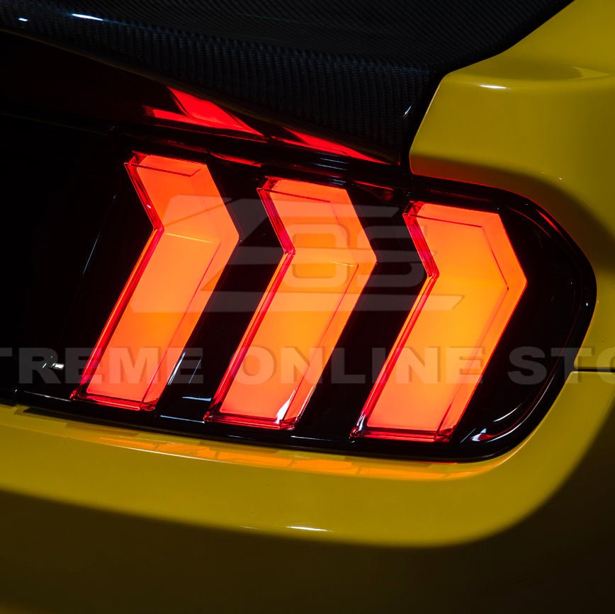 Mustang S550 EURO RGB Sequential LED XB Clear Rear Taillights 2015-2023