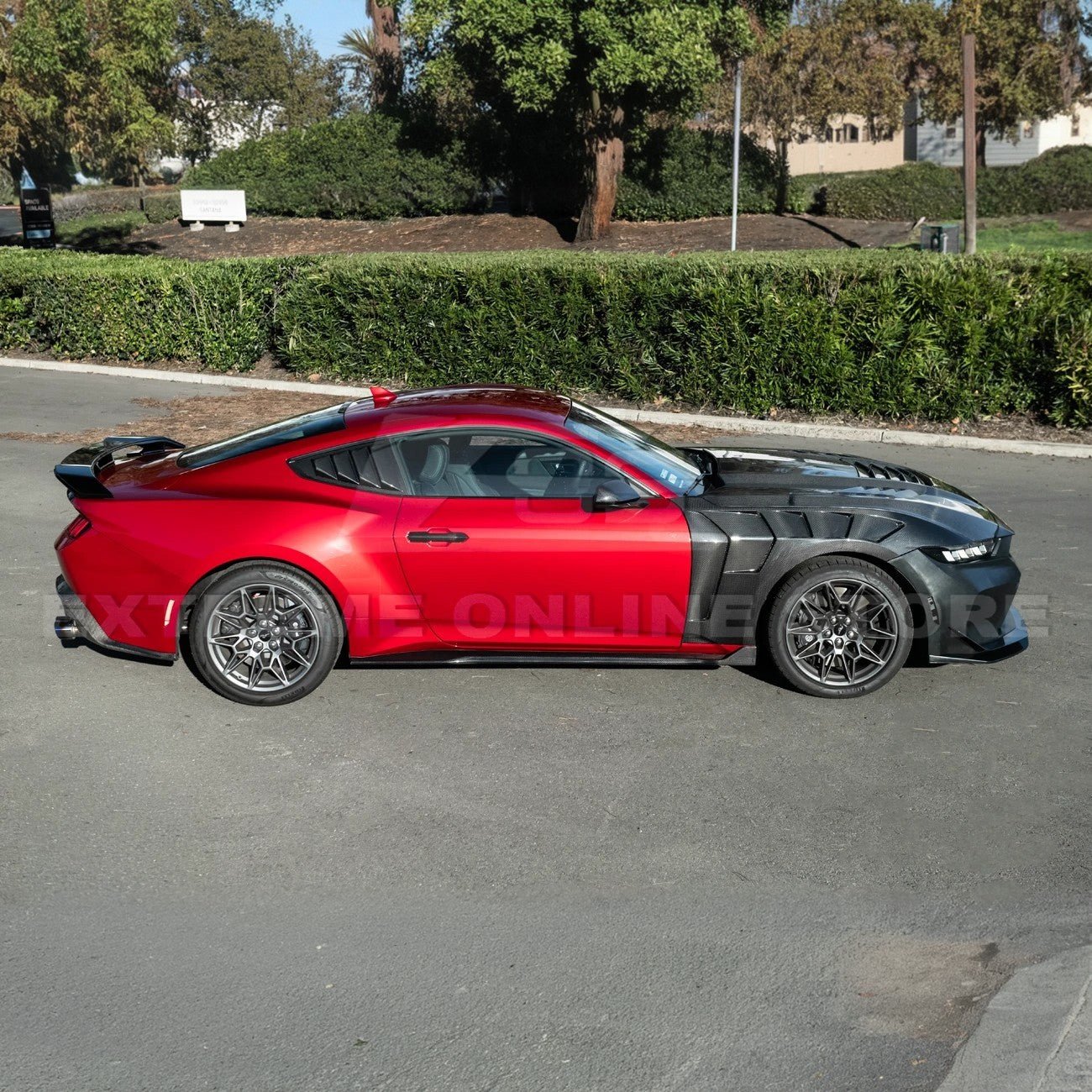 Ford Mustang Carbon Fiber Side Skirts Extension S650 2024-Up