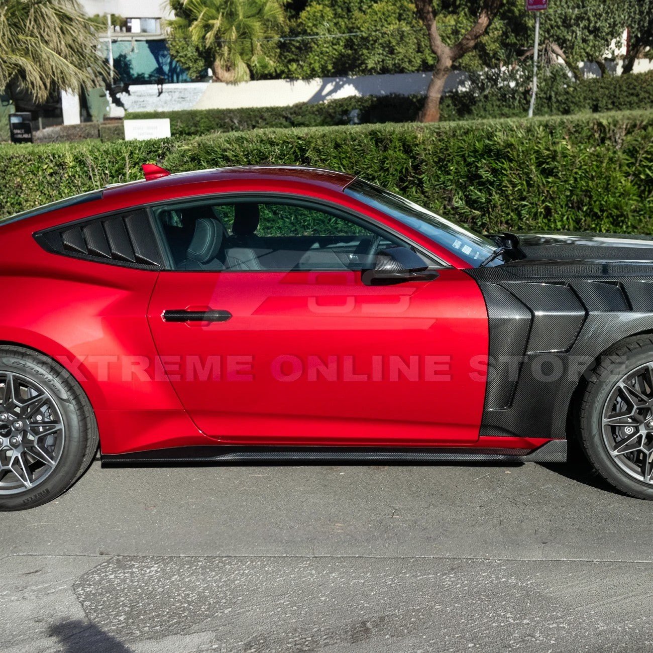 Ford Mustang Carbon Fiber Side Skirts Extension S650 2024-Up