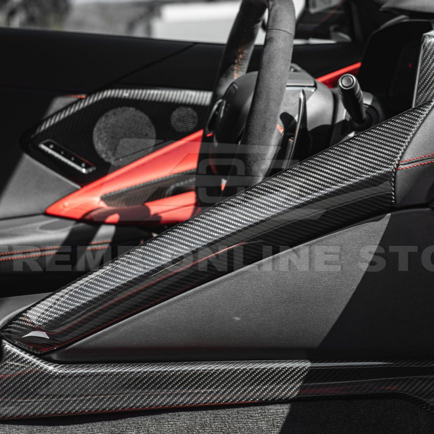 Chevrolet Corvette C8 Dry Carbon Fiber Center Console Armrest Right Trim Panel 2020-Up