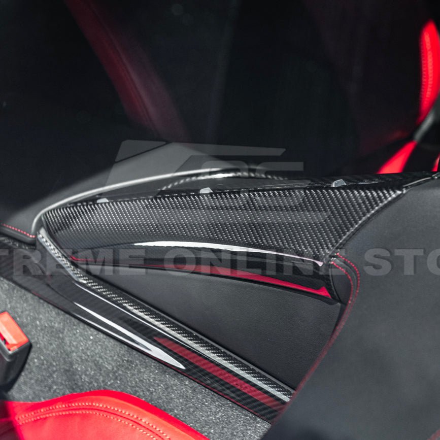 Chevrolet Corvette C8 Dry Carbon Fiber Center Console Armrest Right Trim Panel 2020-Up