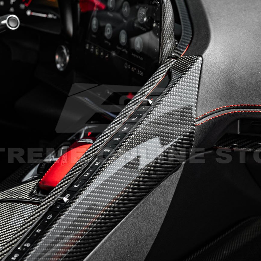 Chevrolet Corvette C8 Dry Carbon Fiber Center Console Armrest Right Trim Panel 2020-Up