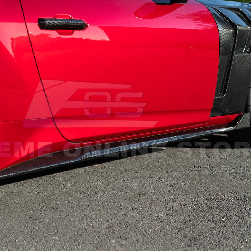 Ford Mustang Carbon Fiber Side Skirts Extension S650 2024-Up