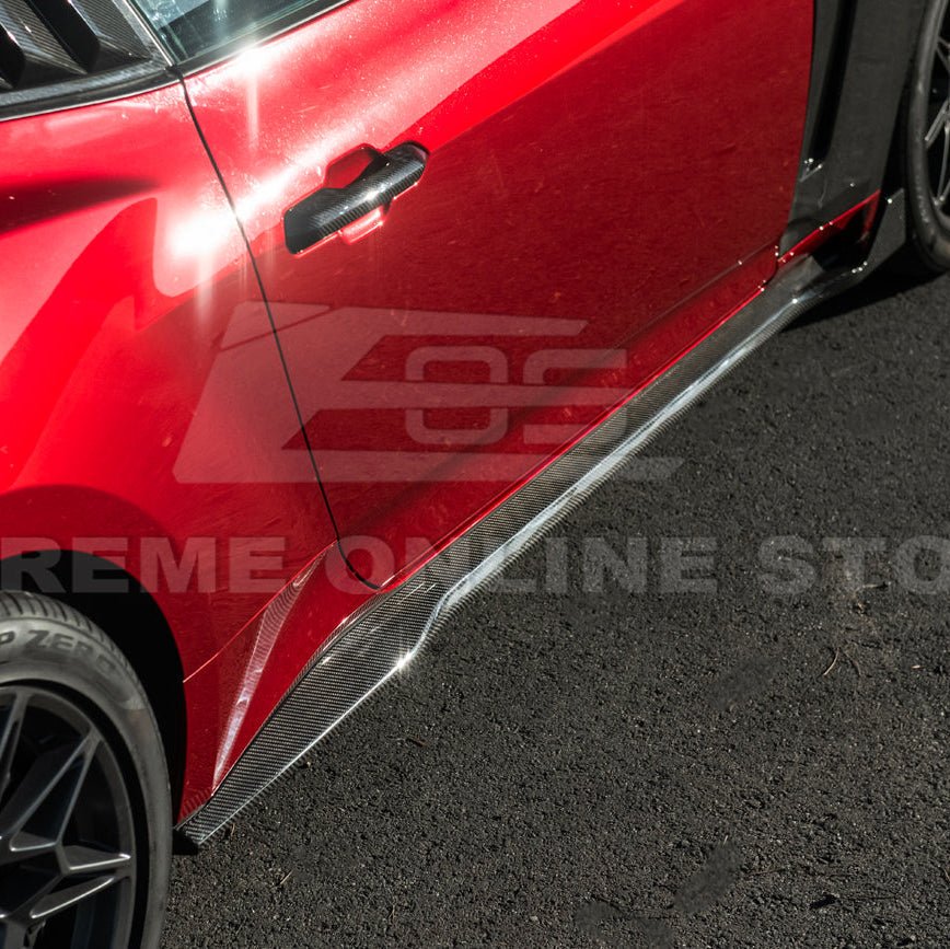 Ford Mustang Carbon Fiber Side Skirts Extension S650 2024-Up