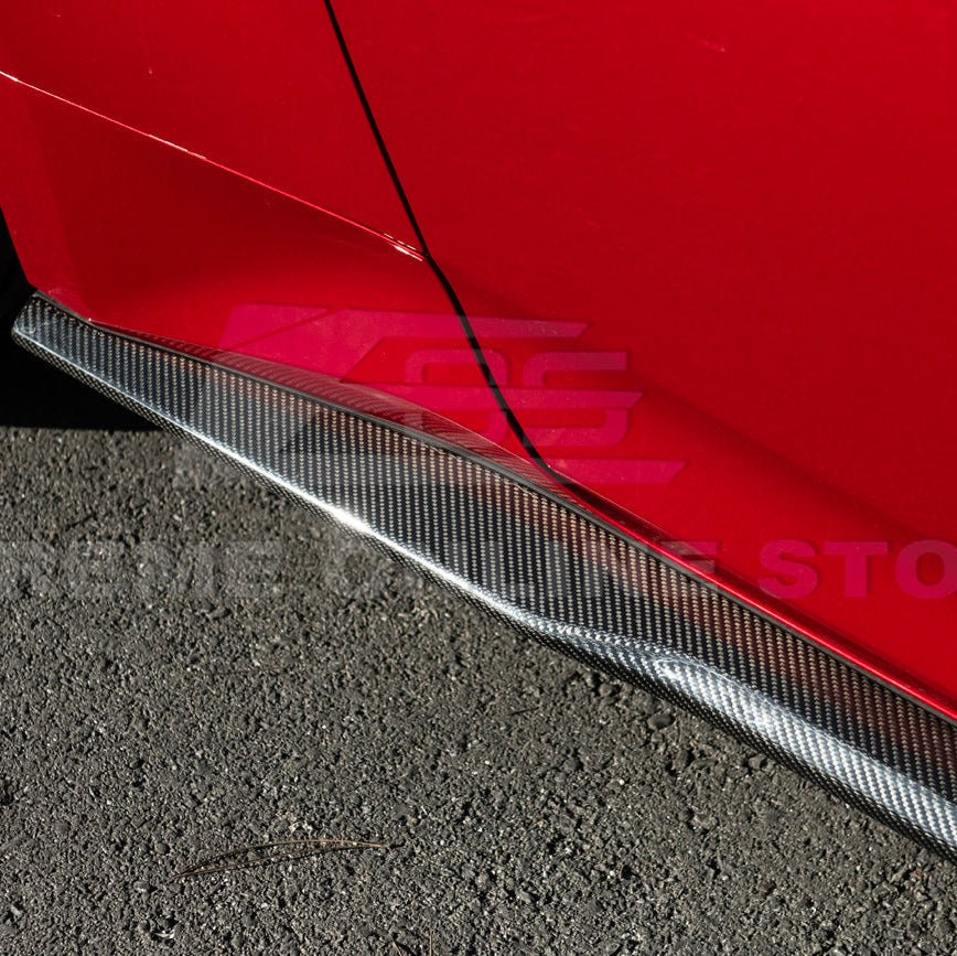Ford Mustang Carbon Fiber Side Skirts Extension S650 2024-Up