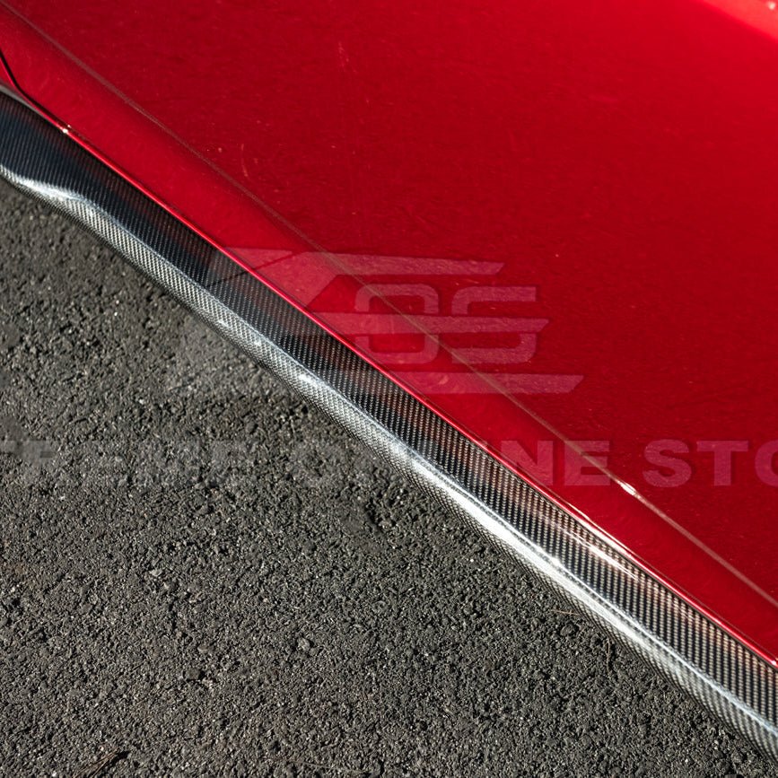 Ford Mustang Carbon Fiber Side Skirts Extension S650 2024-Up