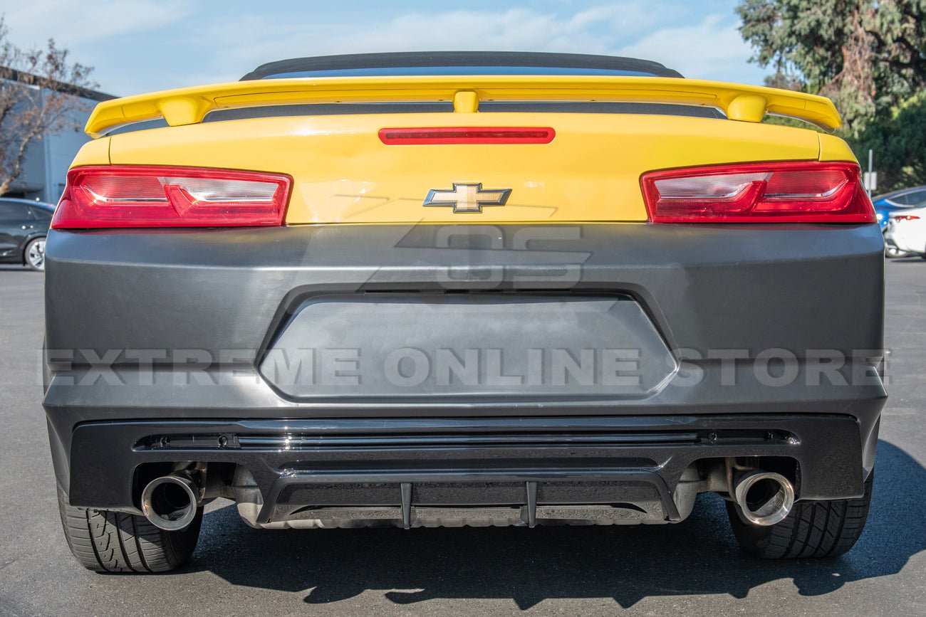 Chevrolet Camaro 6th Gen ZL1 Style Primed Black Rear Bumper Conversion Kit 2016-2018