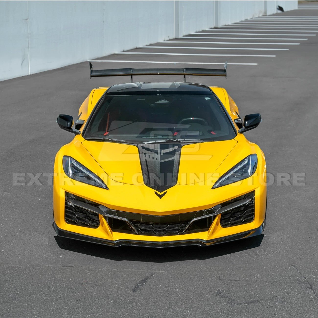 Chevrolet Corvette C8 Z06 Z07 Style Carbon Fiber Front Splitter and Canards Kit 2023-Up