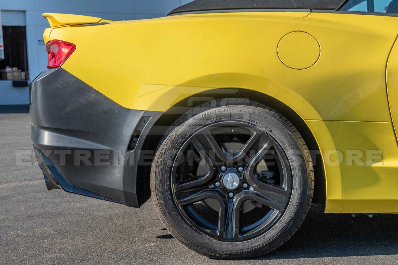 Chevrolet Camaro 6th Gen ZL1 Style Primed Black Rear Bumper Conversion Kit 2016-2018
