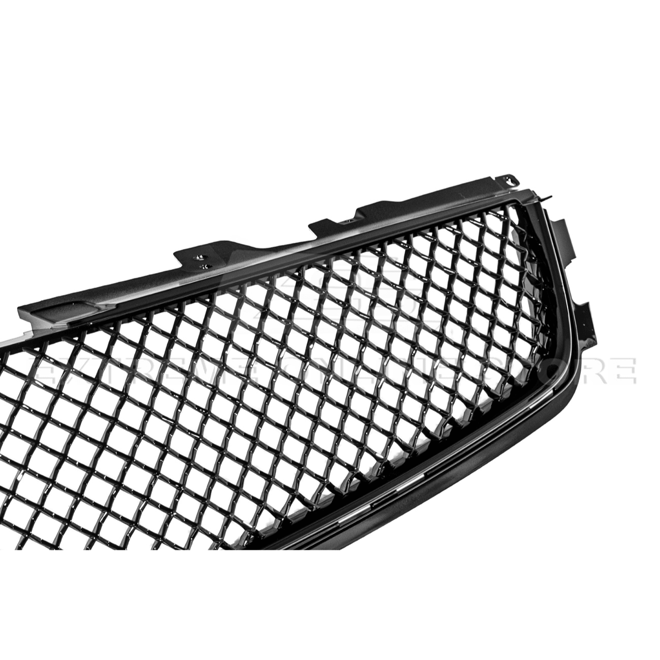 Cadillac CTS-V Diamond Mesh Badgeless Front Upper Lower Grille Set Matte Black 2009-2015