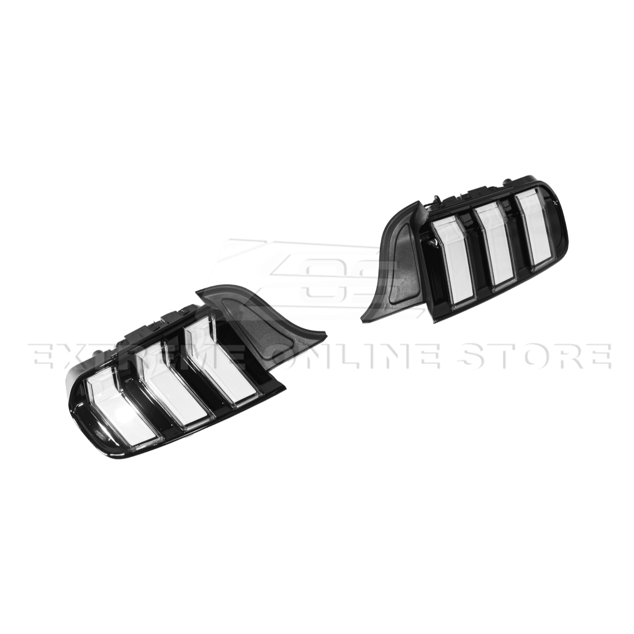 Mustang S550 EURO RGB Sequential LED XB Clear Rear Taillights 2015-2023
