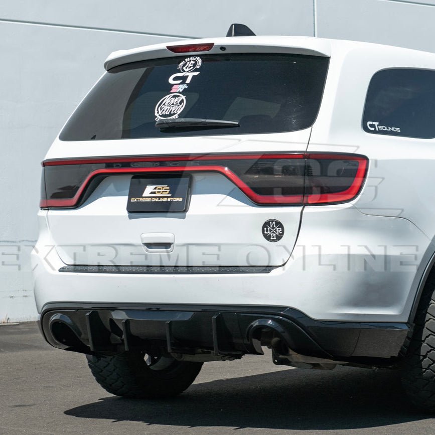 Dodge Durango WD Track Style Matte Black Rear Dual Tips Diffuser 2014-Up