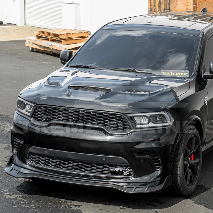 Dodge Durango WD SRT Hellcat Style Primed Black Front Air Vented Hood 2011-Up