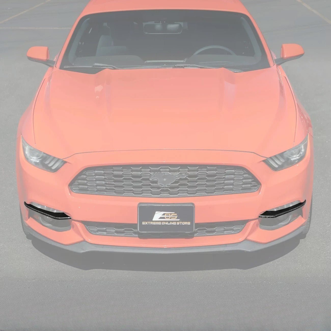 Ford Mustang S550 Dry Carbon Fiber Fog Light Eyebrow Trim Pair 2015-2017