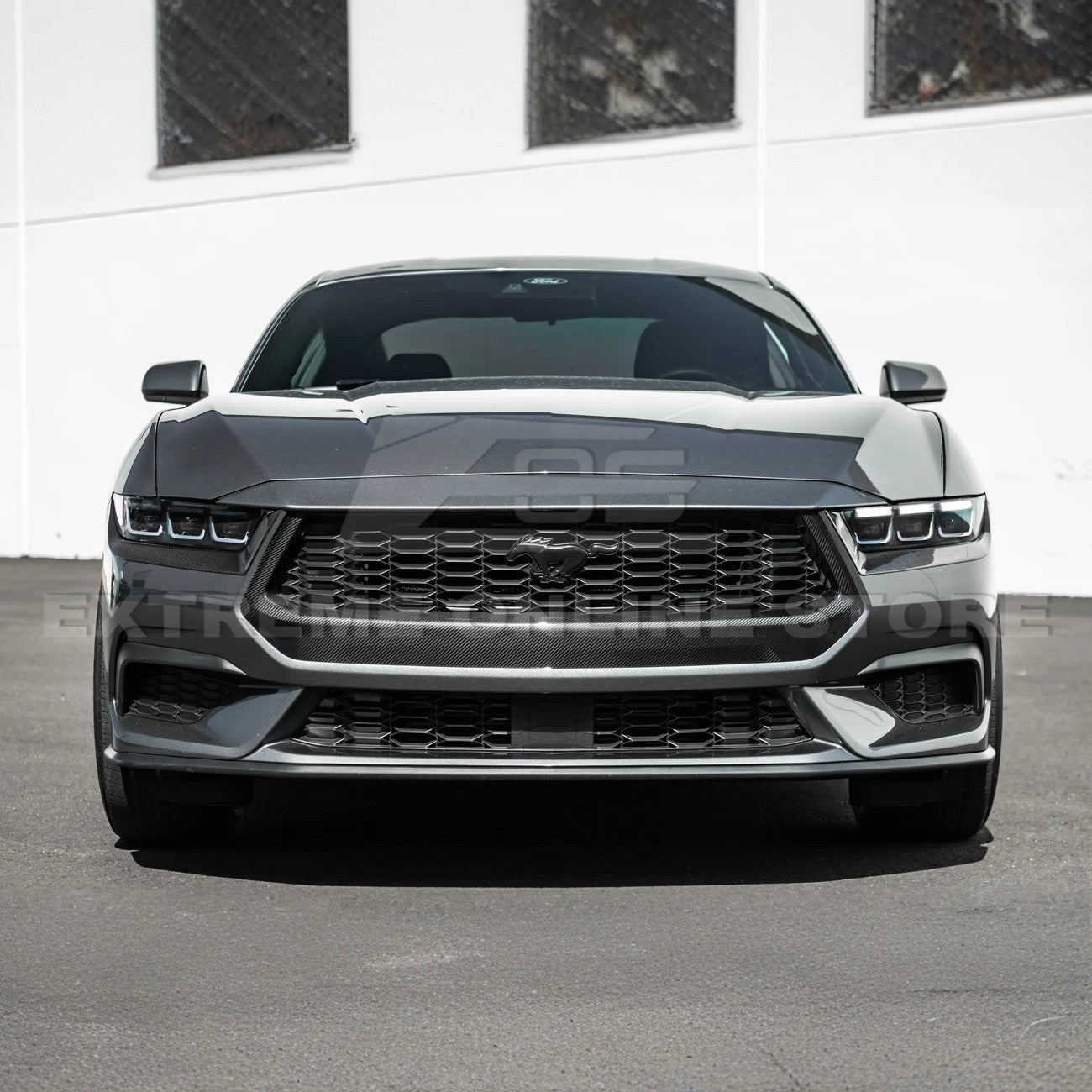 Ford Mustang S650 Factory Style Carbon Fiber Headlight Eyebrow Trim Cover Pair 2024-Up