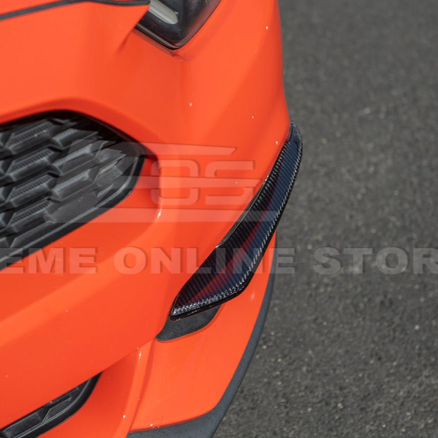 Ford Mustang S550 Dry Carbon Fiber Fog Light Eyebrow Trim Pair 2015-2017