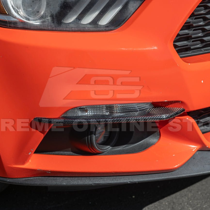 Ford Mustang S550 Dry Carbon Fiber Fog Light Eyebrow Trim Pair 2015-2017