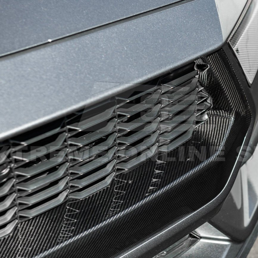 Ford Mustang S650 Factory Overlay Style Carbon Fiber Center Lower Grille Trim Frame 2024-Up
