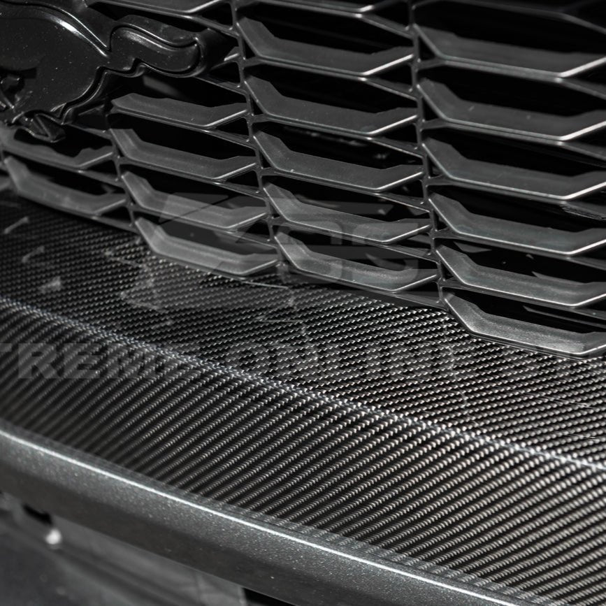 Ford Mustang S650 Factory Overlay Style Carbon Fiber Center Lower Grille Trim Frame 2024-Up