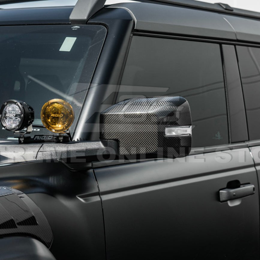 Ford Bronco Factory Style Carbon Fiber Mirror Cap Cover Pair 2021-Up