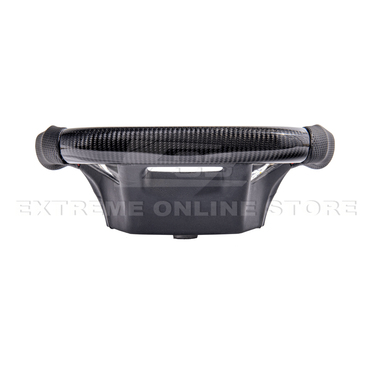 Ford F-150 Carbon Fiber Steering Wheel Perforated Leather Red Stripe 2021-Up