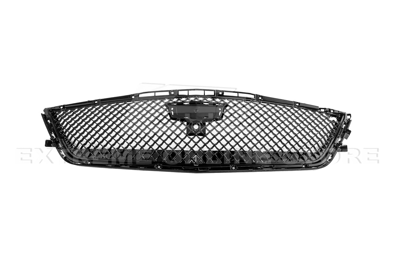 Cadillac CT6 Blackwing Style Front Bumper Grille Cover Gloss Black 2016-2020