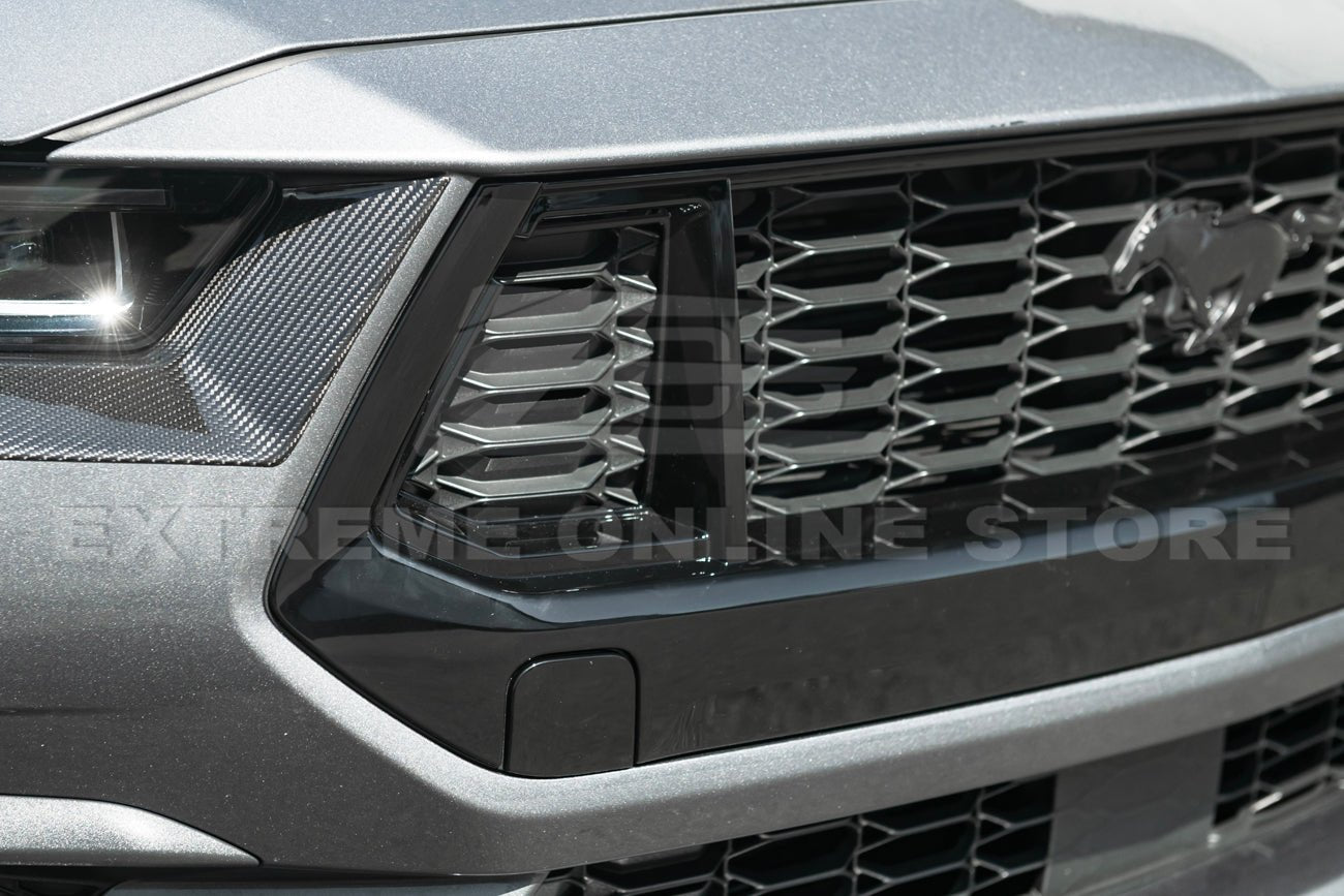 Ford Mustang S650 Dark Horse Style Gloss Black Front Upper Grille Insert 2024-Up