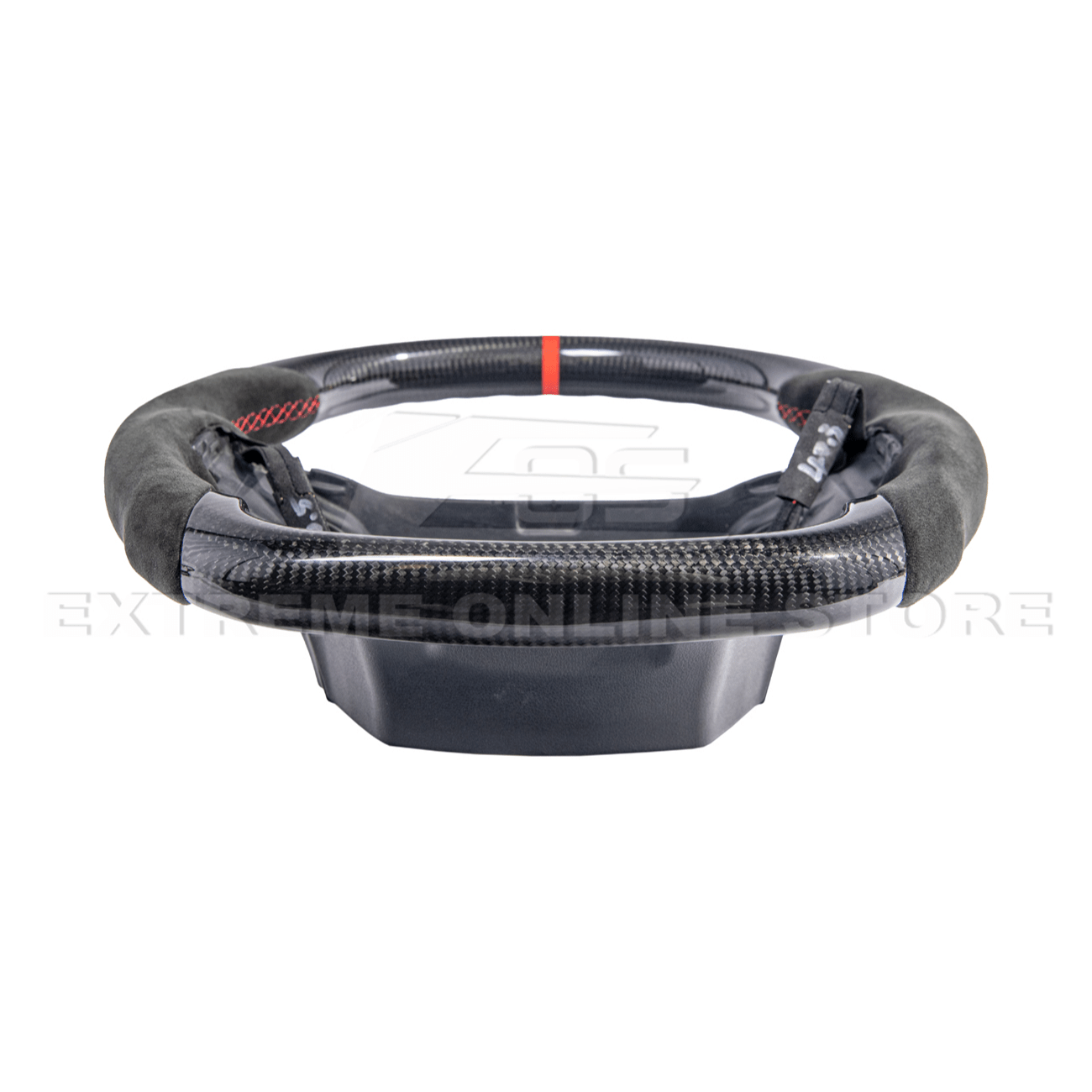 Ford F-150 Carbon Fiber Steering Wheel Alcantara Red Stripe 2021-Up