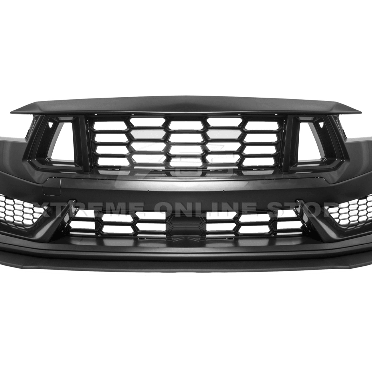 Ford Mustang S650 Dark Horse Style Primed Black Front Bumper Conversion Kit 2024-Up