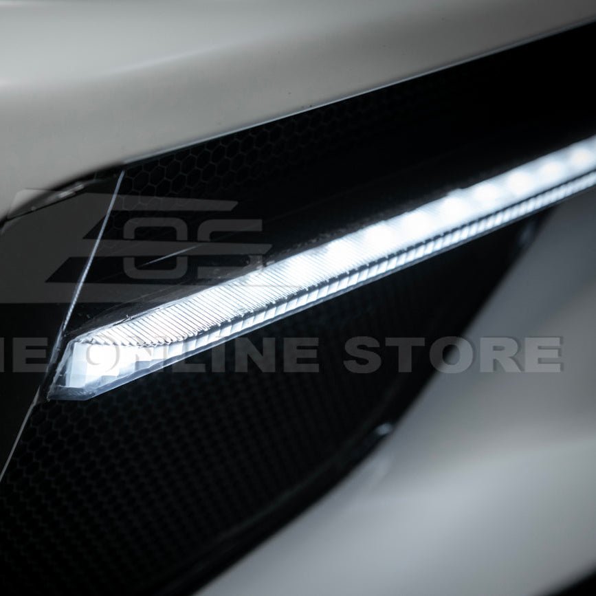 Chevrolet Corvette C8 Sequential LED DRL Light Bar Bezel Insert Carbon Flash Metallic 2020-Up
