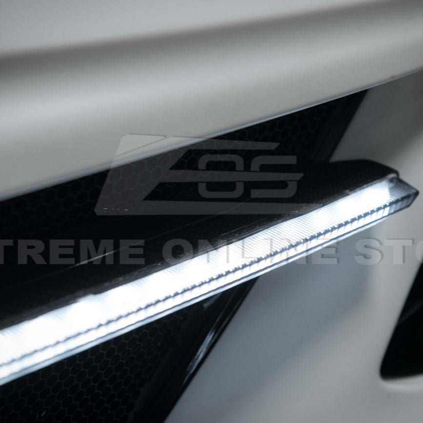 Chevrolet Corvette C8 Sequential LED DRL Light Bar Bezel Insert Carbon Flash Metallic 2020-Up