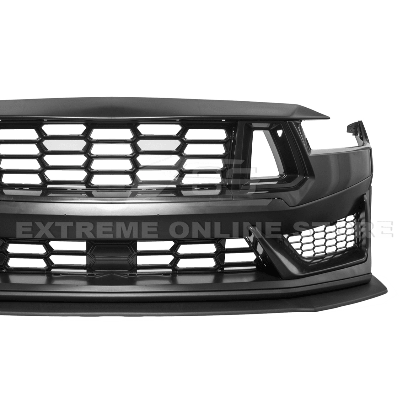 Ford Mustang S650 Dark Horse Style Primed Black Front Bumper Conversion Kit 2024-Up