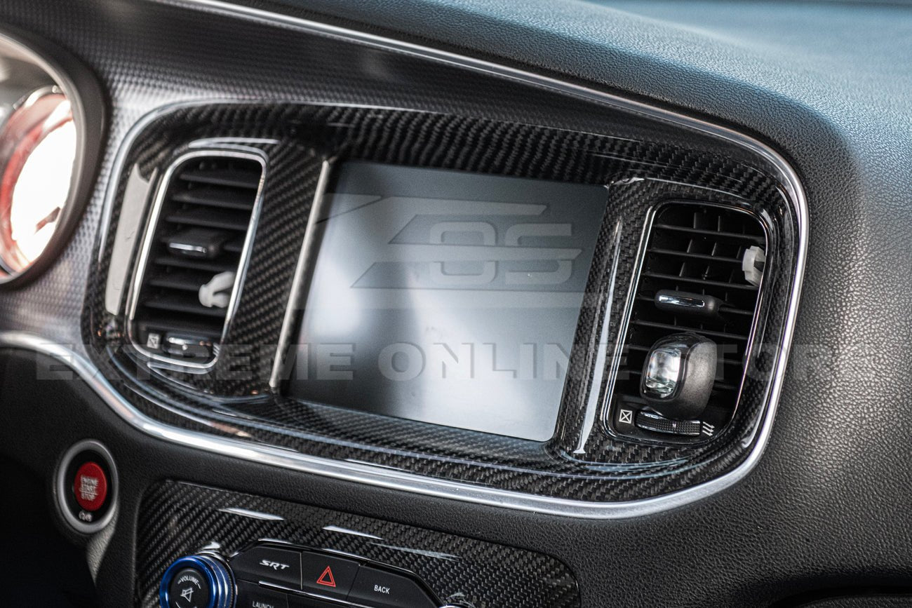 Dodge Charger Factory Style Carbon Fiber Navigation Monitor Cover 2015-2023