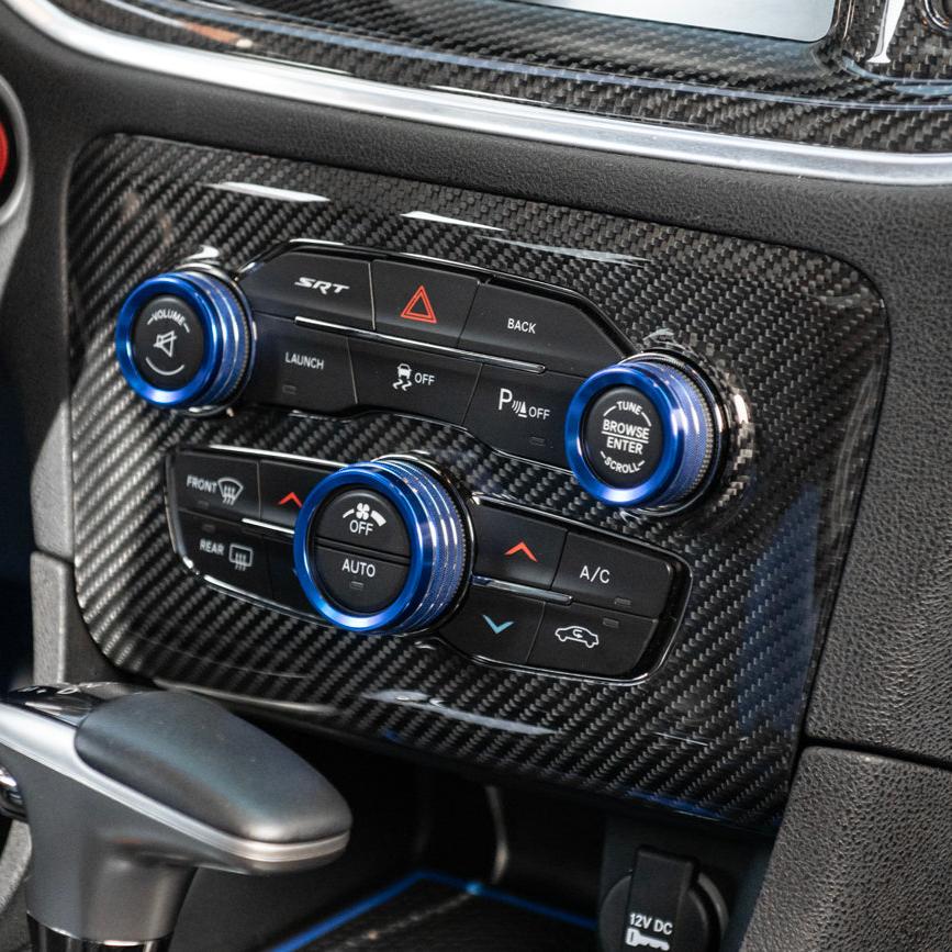 Dodge Charger Factory Style Carbon Fiber Center Console Audio Panel Cover 2015-2023
