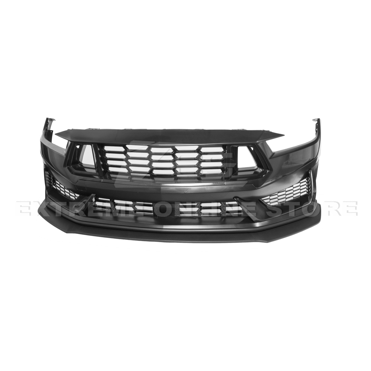 Ford Mustang S650 Dark Horse Style Primed Black Front Bumper Conversion Kit 2024-Up