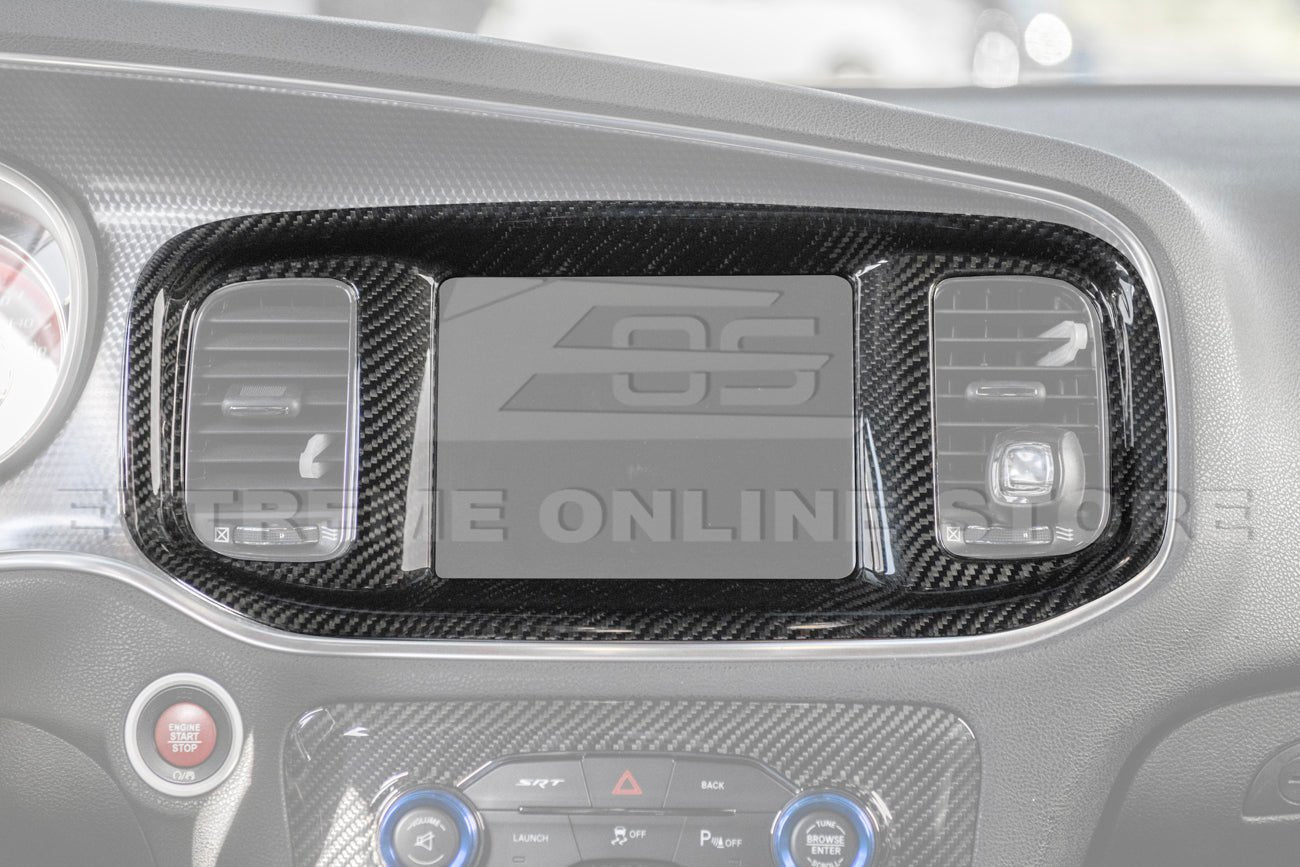 Dodge Charger Factory Style Carbon Fiber Navigation Monitor Cover 2015-2023