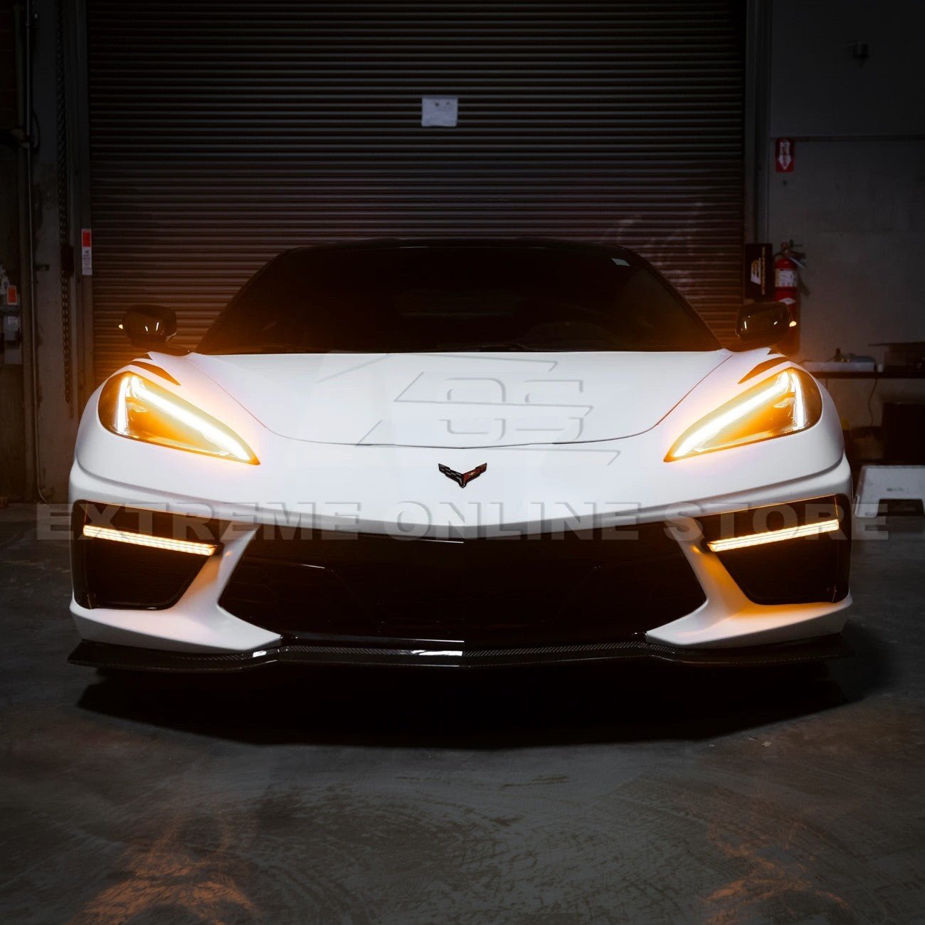 Chevrolet Corvette C8 Sequential LED DRL Light Bar Bezel Insert Carbon Flash Metallic 2020-Up