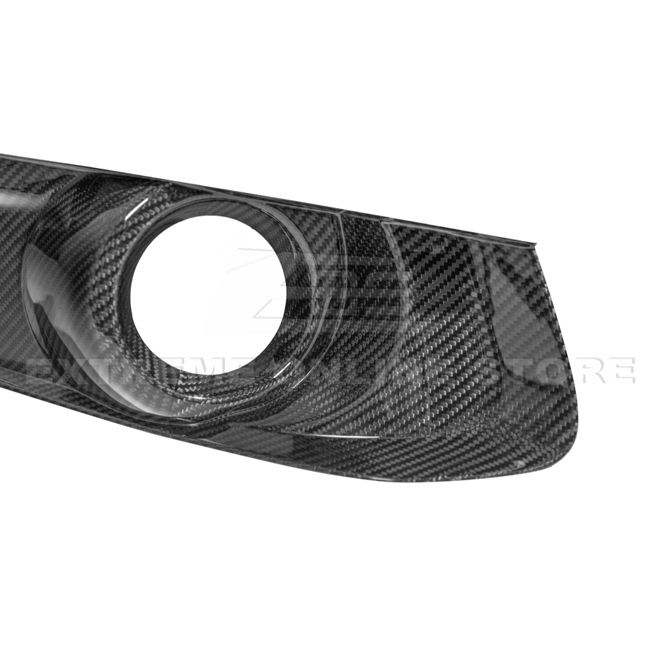 Ford Mustang S550 Dry Carbon Fiber Front Bumper Fog Light Bezel Cover Pair 2015-2017