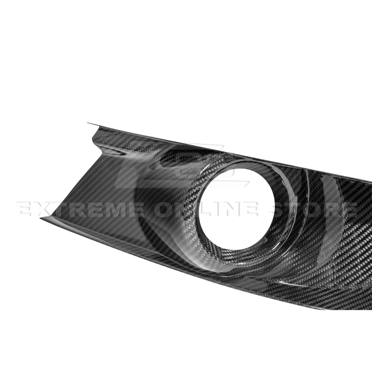 Ford Mustang S550 Dry Carbon Fiber Front Bumper Fog Light Bezel Cover Pair 2015-2017