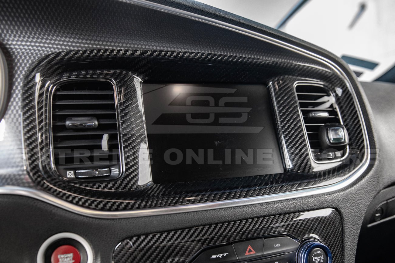 Dodge Charger Factory Style Carbon Fiber Navigation Monitor Cover 2015-2023