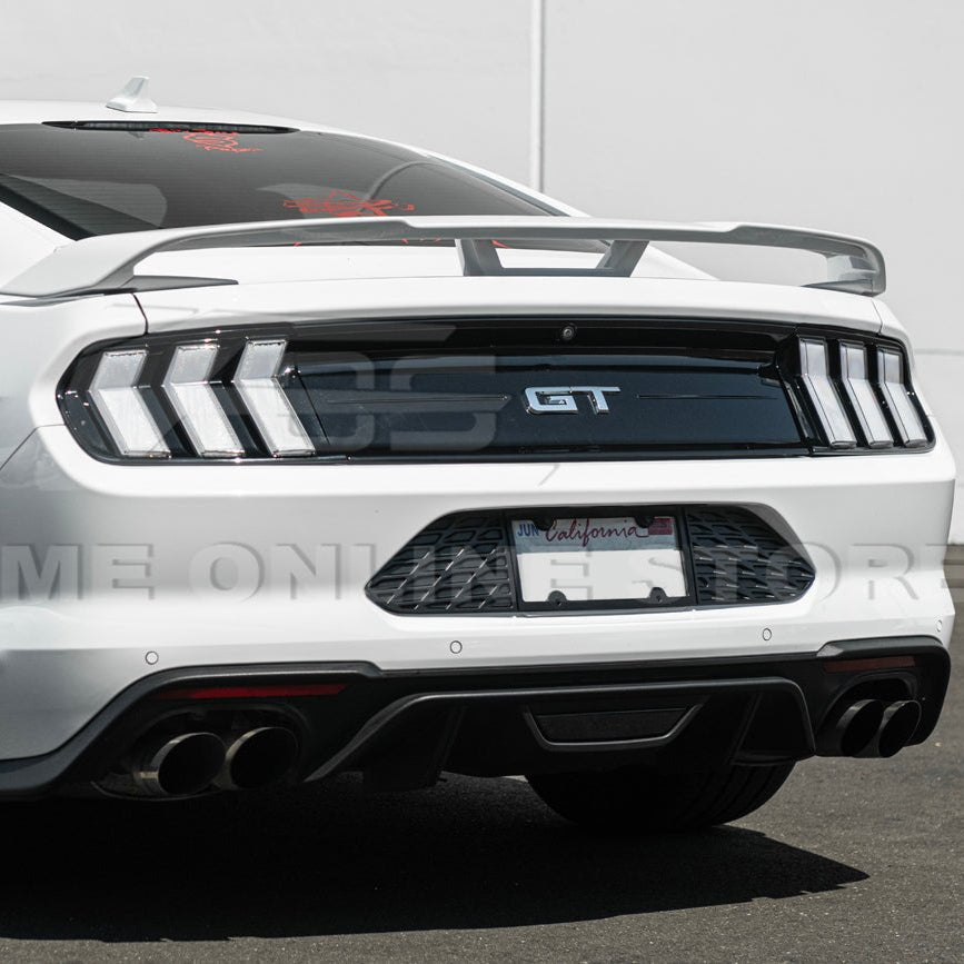 Ford Mustang S550 Matte Black Rear License Plate Frame Trim Cover 2015-2023