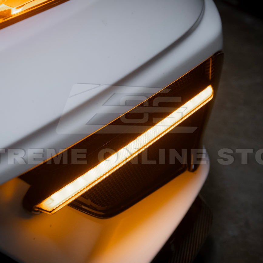 Chevrolet Corvette C8 Sequential LED DRL Light Bar Bezel Insert Carbon Flash Metallic 2020-Up