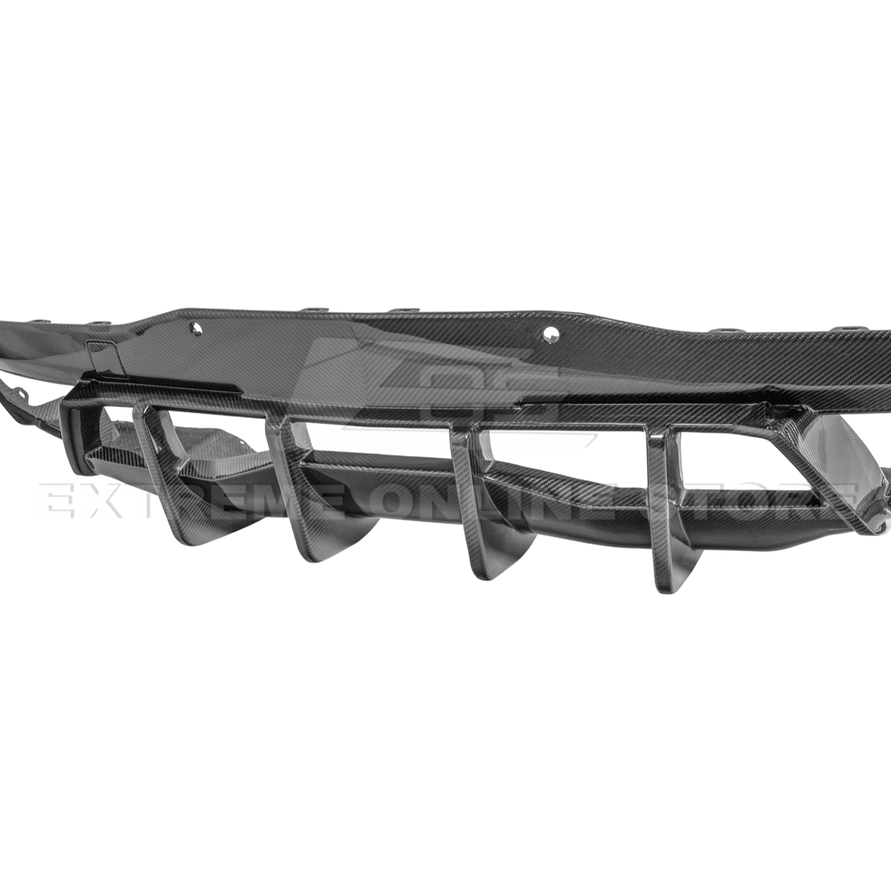 Chevrolet Corvette C8 Dry Carbon Fiber Quad Exit Rear Bumper Diffuser 2020-Up