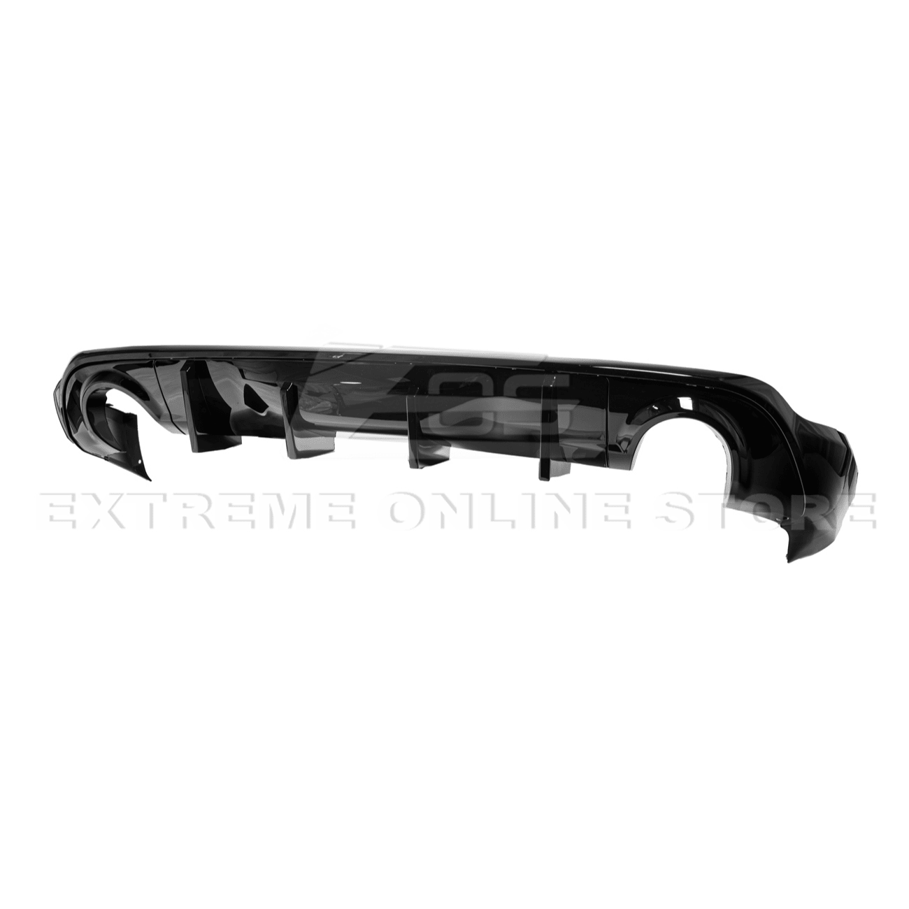Dodge Durango WD Track Style Matte Black Rear Dual Tips Diffuser 2014-Up