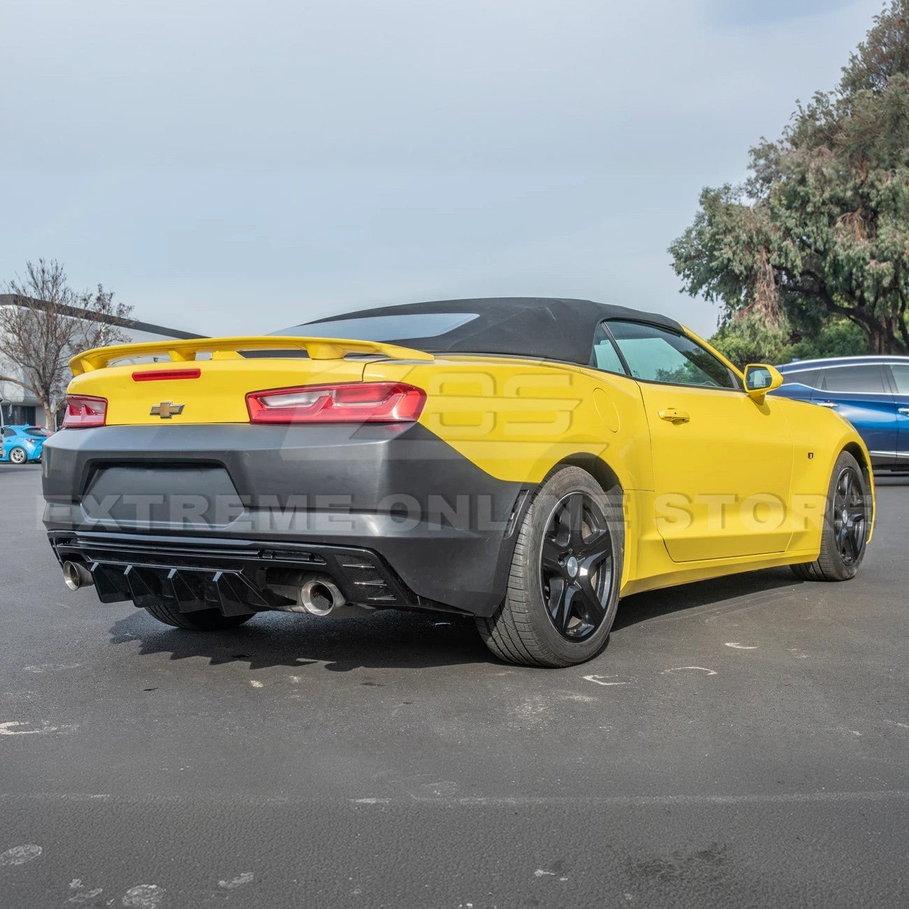 Camaro Track Style Rear Quad Exit Diffuser Matte Black / Gloss Black 2016-Up