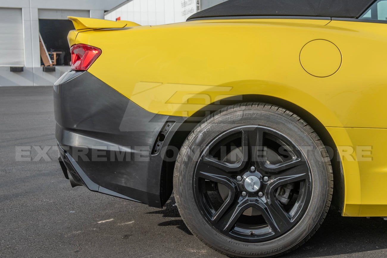 Chevrolet Camaro 6th Gen ZL1 Style Primed Black Rear Bumper Conversion Kit 2016-2018