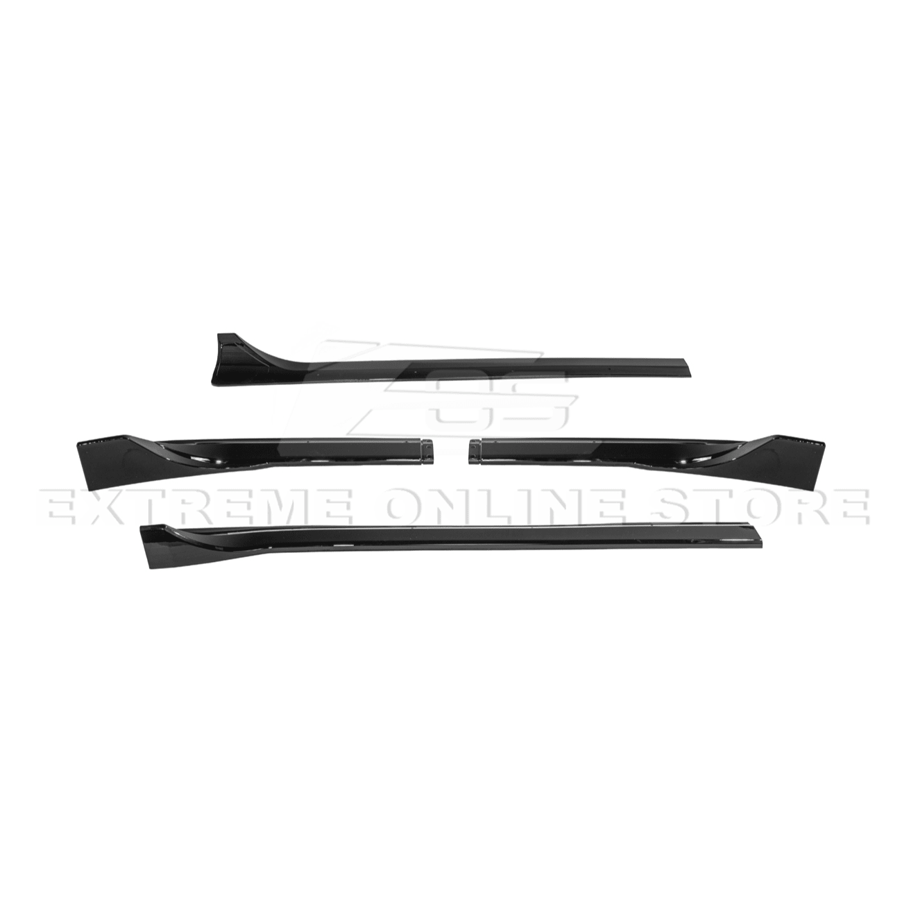 Tesla Model Y Track Style Gloss Black Side Skirts Rocker Panel Pair 2025-Up