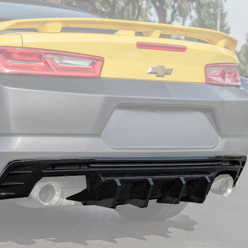 Camaro Track Style Rear Quad Exit Diffuser Matte Black / Gloss Black 2016-Up