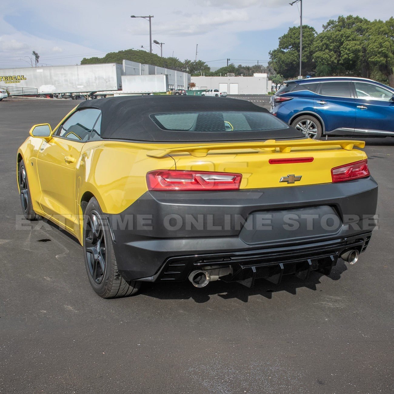 Camaro Track Style Rear Quad Exit Diffuser Matte Black / Gloss Black 2016-Up